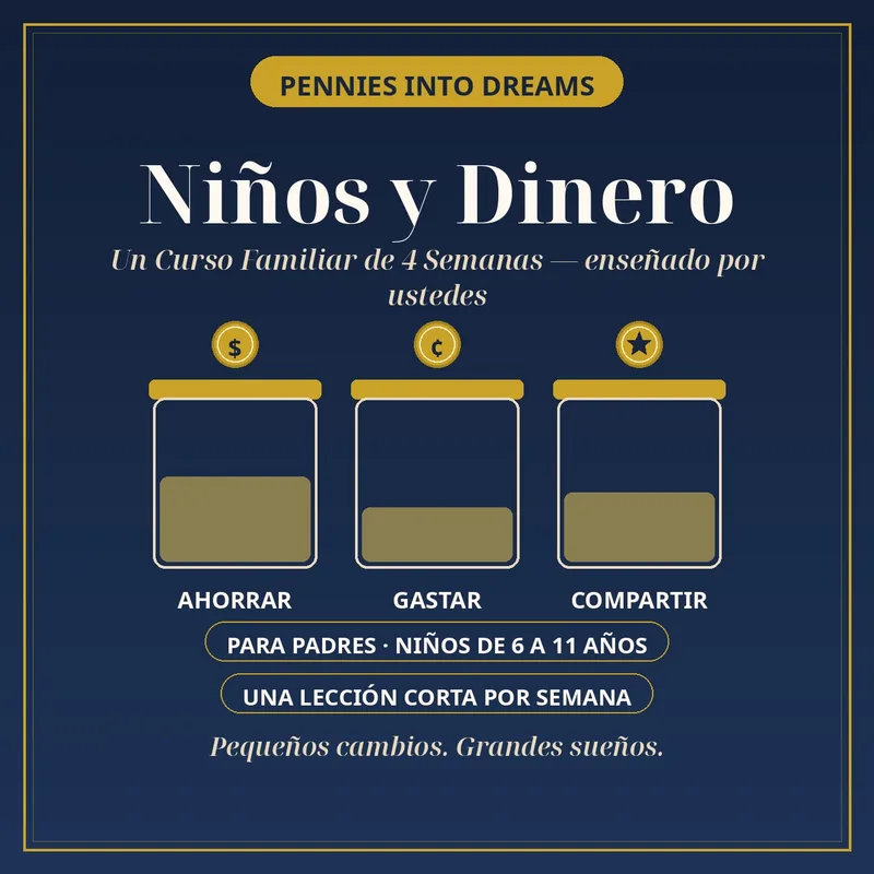 Niños y Dinero: Un Curso Familiar de 4 Semanas