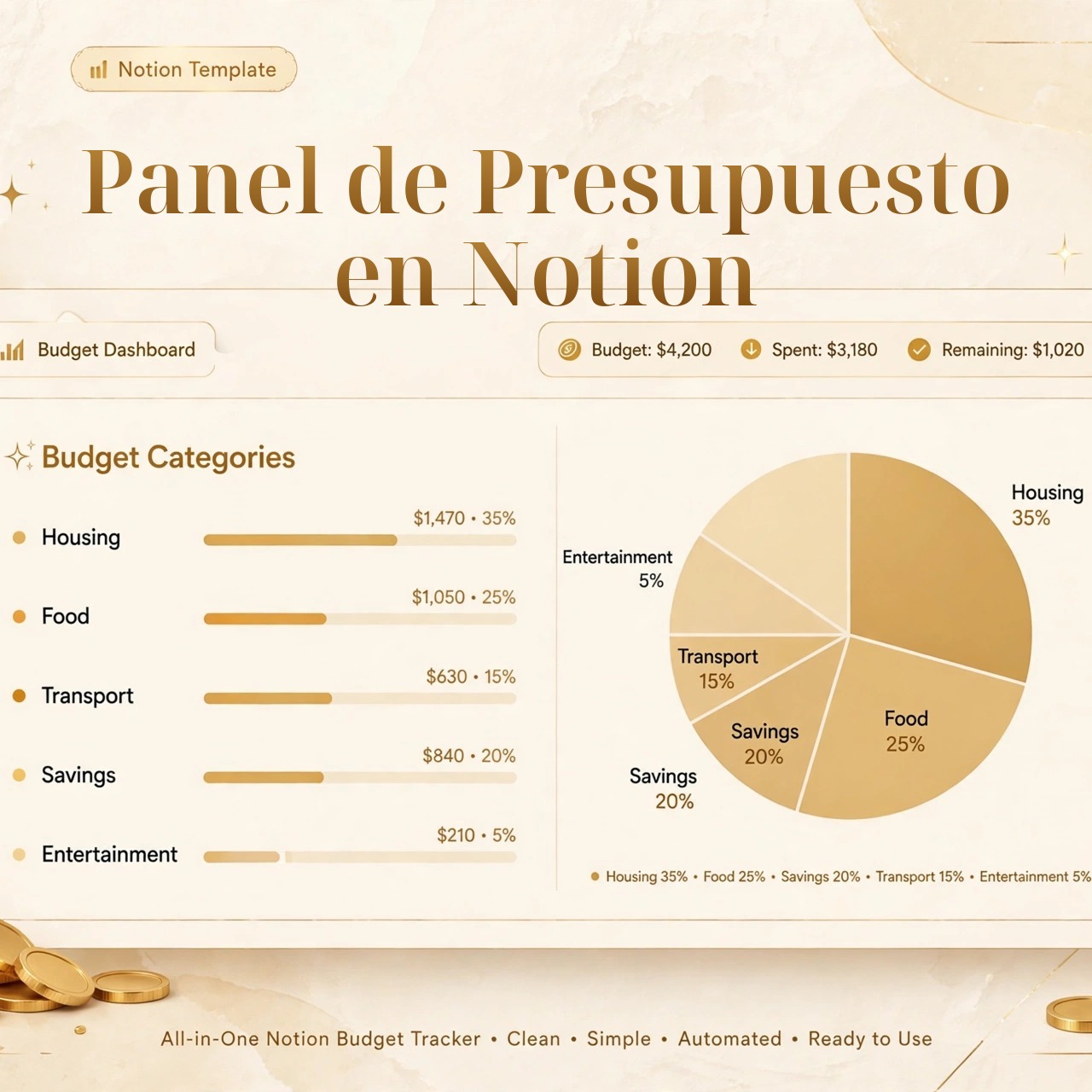 Panel de Presupuesto en Notion