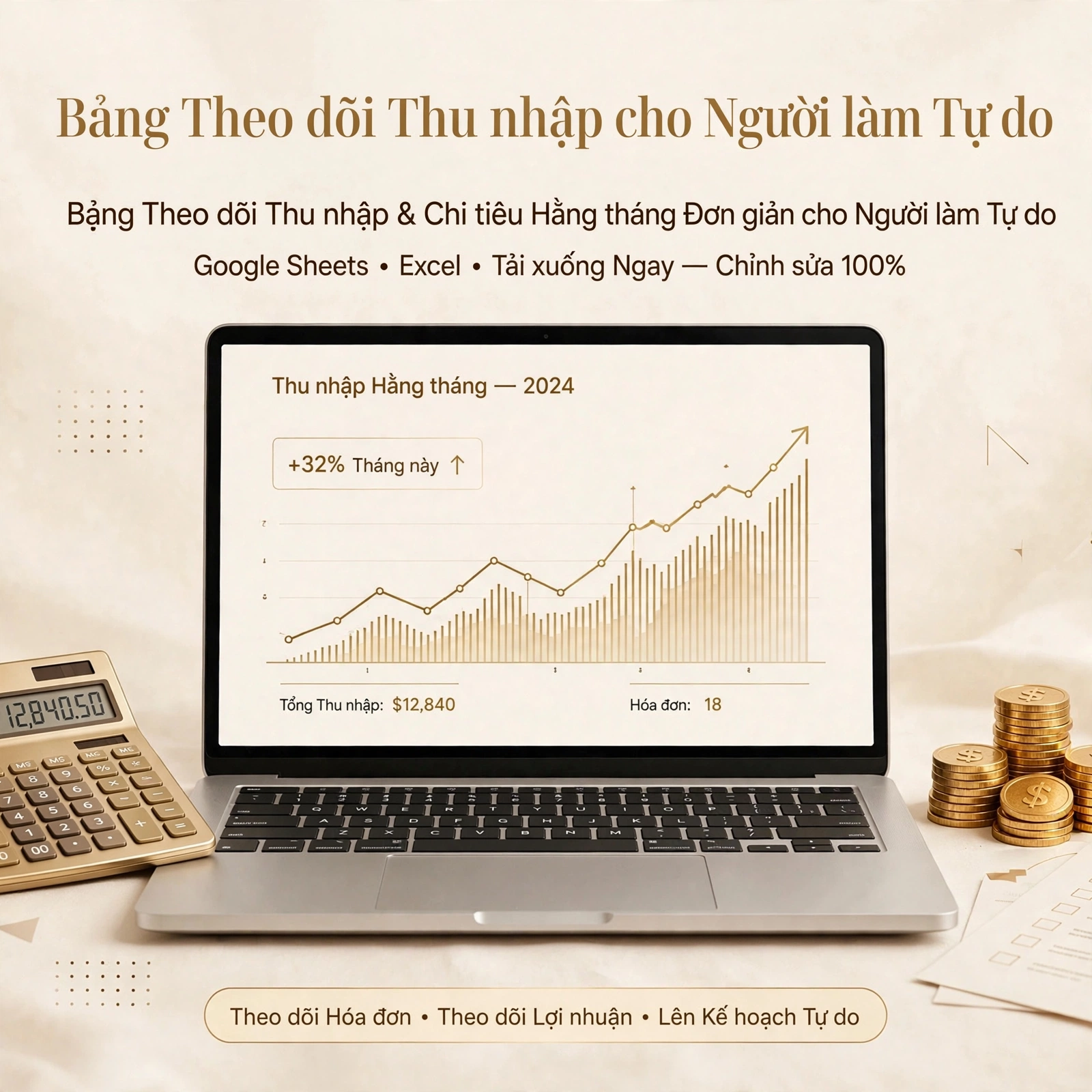 Bảng Theo dõi Thu nhập cho Người làm Tự do